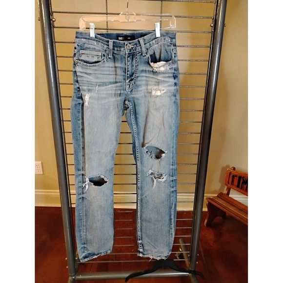 BKE Other - BKE Alec Slim Straight Distressed Light Wash Mens Jeans 30x30 Distressed Denim